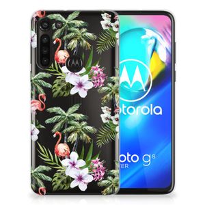 Motorola Moto G8 Power TPU Hoesje Flamingo Palms