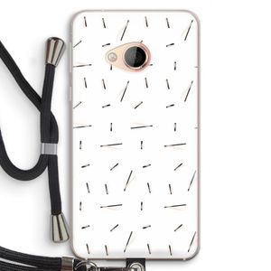 Hipster stripes: HTC U Play Transparant Hoesje met koord