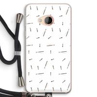 Hipster stripes: HTC U Play Transparant Hoesje met koord