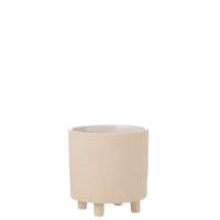 J-Line bloeempot Zand - keramiek - beige - medium - Ø 20.50 cm - thumbnail