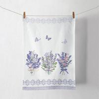 Keukenhanddoek Lovely Lavender White Keukenhanddoek Lovely Lavender White