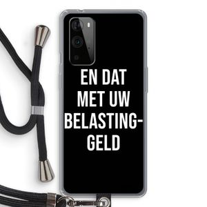 Belastinggeld - Zwart: OnePlus 9 Pro Transparant Hoesje met koord