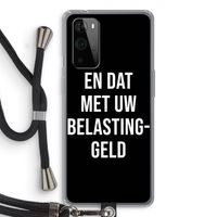 Belastinggeld - Zwart: OnePlus 9 Pro Transparant Hoesje met koord