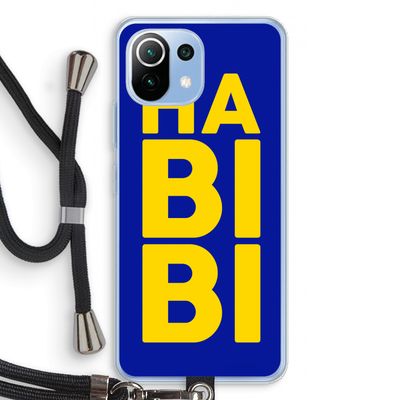 Habibi Blue: Xiaomi Mi 11 Lite Transparant Hoesje met koord