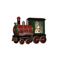 Lantaarn trein 21x15 cm groen/rood - Annas collection