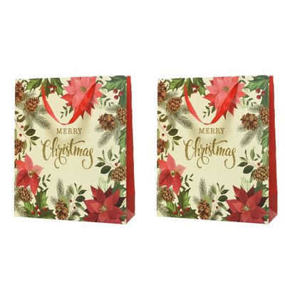 2x stuks grote kerst cadeautas/tas voor kerstcadeautjes Merry Christmas 72 cm