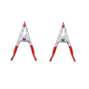 Lijmklem - 2x stuks - 10 x 3,5 cm - kunststof coating handgreep - zeilklemmen - hobbyklem
