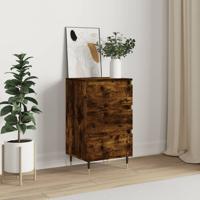 Dressoir 40x35x70 cm bewerkt hout gerookt eikenkleurig