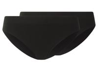 esmara Set van 2 dames onderbroeken (Zwart, M (40/42))