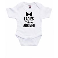 Ladies I have arrived cadeau baby rompertje wit jongens 92 (18-24 maanden)  -