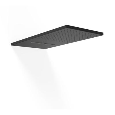 Hoofddouche Tres Exclusive | 55x28 cm | Met waterval | Rechthoek | Zwart mat