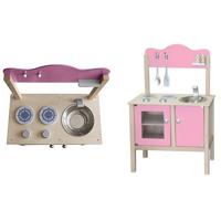 Simply For Kids houten kinderkeuken roze