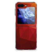TPU Hoesje voor Samsung Galaxy Z Flip 6 Polygon Red TPU Hoesje voor Samsung Galaxy Z Flip 6 Polygon Red