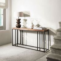 DTP Home Sidetable 'Timber' Hout en staal, 150cm