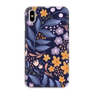 Flowers with blue leaves: iPhone XS Tough Case