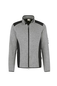 Hakro 836 Knitted fleece jacket Dawson - Mottled Grey - S
