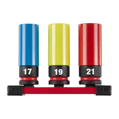 Milwaukee SHOCKWAVE 1/2 Slagmoer Doppenset met sleeve 17/19/21 mm - 4932493370
