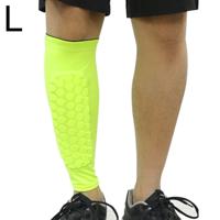 Voetbal anti-botsing leggings outdoor basketbal paardrijden alpinisme enkel beschermen kalf sokken Gear Protector maat: L