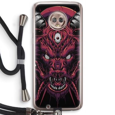 Hell Hound and Serpents: Motorola Moto G6 Transparant Hoesje met koord