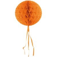Decoratie bol - oranje - 30 cm - crepe papier - versiering - feestversiering