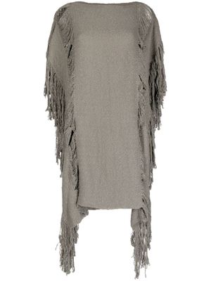 VOZ poncho en dentelle à franges - Marron