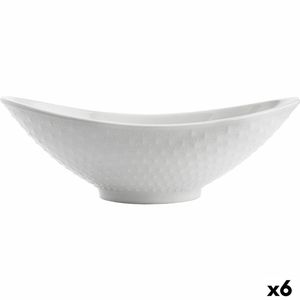 Serveerschaal Quid Gastro Ovalen Keramisch Wit (21,5 x 12,5 x 7 cm) (6 Stuks)