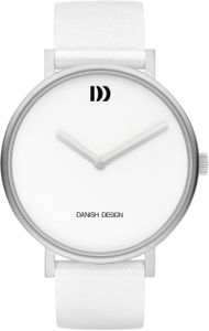 Danish Design IV12Q1099 Horloge staal-leder wit 44 mm