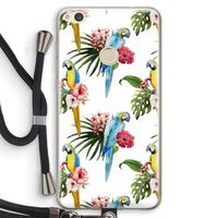 Kleurrijke papegaaien: Huawei Ascend P8 Lite (2017) Transparant Hoesje met koord