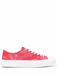 Givenchy baskets City à imprimé bandana - Rouge