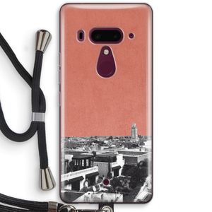 Marrakech Skyline : HTC U12+ Transparant Hoesje met koord