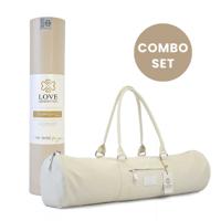 Love Generation Set van Yogamat & Tas • Zand/Wit