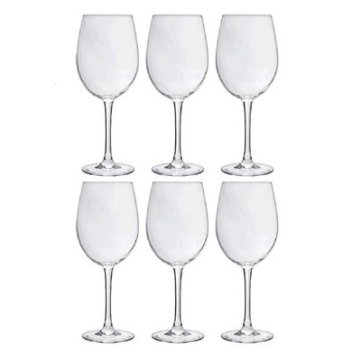 6x Luxe wijnglazen voor rode wijn 360 ml