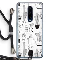 Cactusmotief: OnePlus 7 Pro Transparant Hoesje met koord