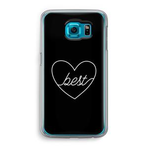Best heart black: Samsung Galaxy S6 Transparant Hoesje