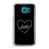 Best heart black: Samsung Galaxy S6 Transparant Hoesje - thumbnail