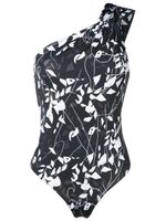 Clube Bossa maillot de bain asymétrique à imprimé graphique - Noir