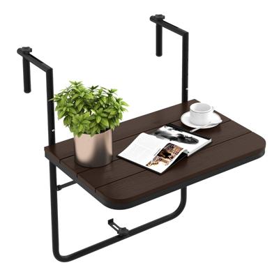 Opvouwbare Hangtafel voor Buiten/Binnen met op 3 Niveaus Verstelbare Hoogte Past op een Reling van 3-15 cm voor Terras Balkon Terras