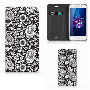 Huawei Y5 2 | Y6 Compact Smart Cover Black Flowers