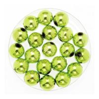 Glans deco kralen - Acryl - Sieraden maken - groen - 120x stuks - Dia 10 mm - reigkralen