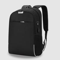 Laptop rugzak school tassen anti-diefstal reizen rugzak met USB-Oplaadpoort (zwart)