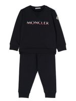 Moncler Enfant survêtement à logo imprimé - Bleu