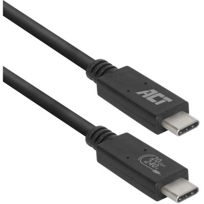 ACT Connectivity USB4 20Gbps aansluitkabel C male - C male 1 meter USB-IF gecertificeerd