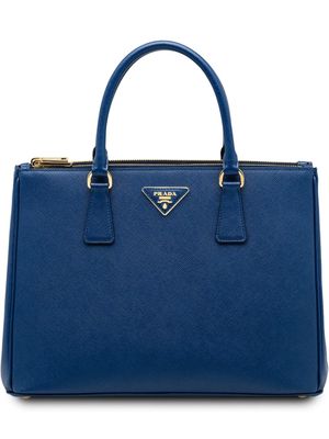 Prada grand sac Galleria en cuir - Bleu