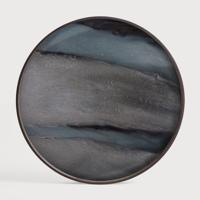Ethnicraft Rond Dienblad 'Linear Flow' 61cm, kleur Graphite