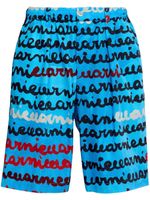 Marni short à imprimé graphique - Bleu