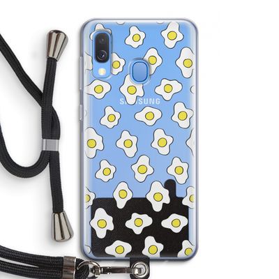 Spiegeleitjes: Samsung Galaxy A40 Transparant Hoesje met koord