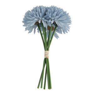 Chaks Kunstbloemen boeket dahlia - licht blauw - 26 cm - bloemstuk - onderhoudsvrij