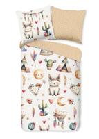 Good Morning Kinderdekbedovertrek "woestijnvosjes met cactussen tipi tenten en boho elementen" - Multi - (135x200 cm) - Katoen