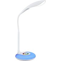 LED Bureaulamp - Tafelverlichting - Trion Krato - 4W - Warm Wit 3000K - Rond - Mat Wit - Kunststof