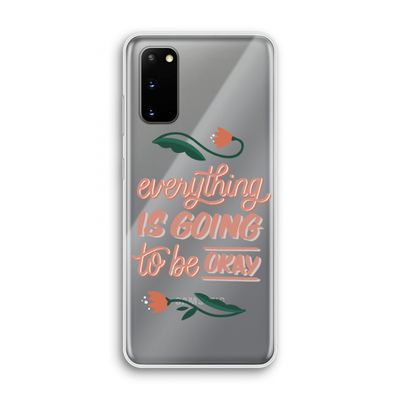 Optimistic flower girl: Samsung Galaxy S20 Transparant Hoesje